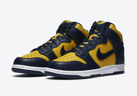 复古感十足的秋冬利器，Nike Dunk High “Michigan”官图释出