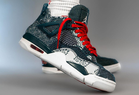 今年最精致 AJ 4 ？Air Jordan 4 “Sashiko” 最新上脚美照释出！