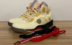 发售推迟，OW x Air Jordan 5 “Sail”最新实物图近赏