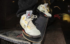 今早专属购买收到没？Off-White x Air Jordan 5 “Sail” 本周四发售！