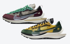 前两款市价近 4000 元！Sacai x Nike VaporWaffle 黄绿、红棕配色官图释出！