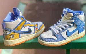 原来鞋面也可撕！Carpet Company x Nike SB Dunk High 细节太丰富了！