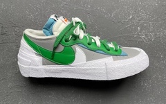 sacai x Nike Blazer Low 灰绿配色实物曝光！颜值依旧能打！