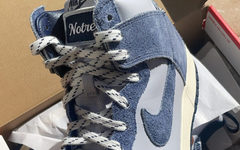 Notre x Nike Dunk High 蓝色版实物曝光！Swoosh 依旧是亮点！