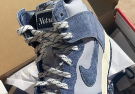 Notre x Nike Dunk High 蓝色版实物曝光！Swoosh 依旧是亮点！