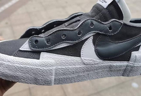 第三款配色曝光？灰白 sacai x Blazer Low 你觉得如何？