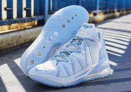 实物美照曝光！LeBron 18 全新 “Blue Tint” 配色颜值不错！