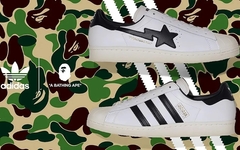 撞色迷彩设计是亮点！BAPE x adidas Originals 全新 Superstar 即将发布！