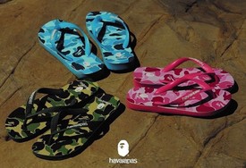 全新 HAVAIANAS x BAPE 联名系列人字拖即将发售！