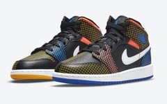 全新 Air Jordan 1 Mid “Multicolor Gird Pattern”  官图曝光！