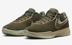 全新 Nike LeBron 20 “Olive Suede” 官图曝光！