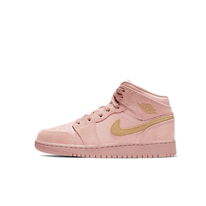 Air Jordan 1 AJ1 MID 乔1 珊瑚粉 粉色金勾女子篮球鞋BQ6931-600