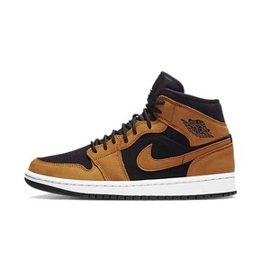 Air Jordan 1 mid AJ1 小麦 棕色 黑黄 新秀 DB5453-700