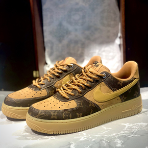 【球鞋定制】Nike Air Force 1 AF1系列 小麦LV换皮定制球鞋