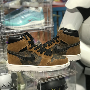 【球鞋定制】Air Jordan 1 AJ1系列 AJ1麂皮＋LV换皮定制球鞋