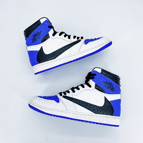 【球鞋定制】Air Jordan 1 HighX Travis Scott X Fragment Design AJ1系列 蟒蛇皮高定 高帮定制球鞋