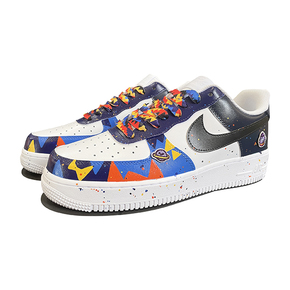 【球鞋定制】Nike Air Force 1 AF1系列几何图形定制休闲板鞋