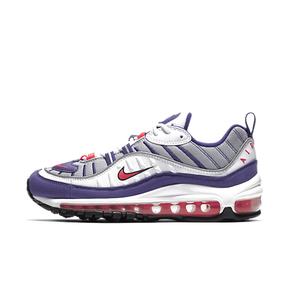 Nike Air Max 98 弗利萨 白紫气垫复古跑步鞋 AH6799-110