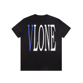 Vlone 亚洲Pop Up 限定短袖T恤 蓝V黑色