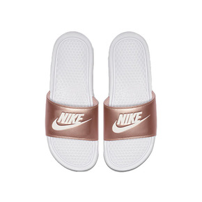 Nike Benassi JDI 大钩 玫瑰金 女子拖鞋 343881-108