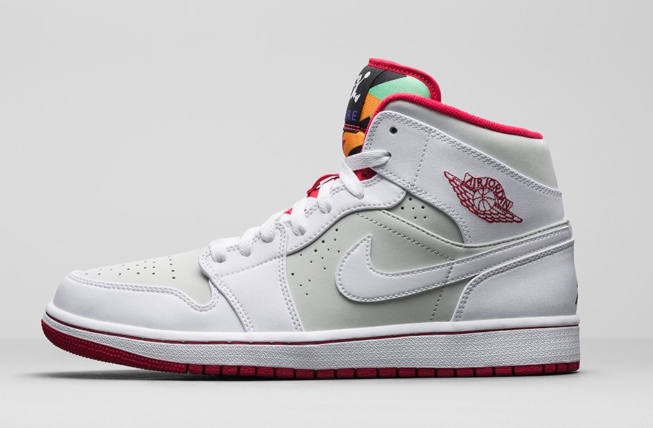 air jordan 1 air jordan 1 retro mid 黑白银红 (货号: 719551-123)