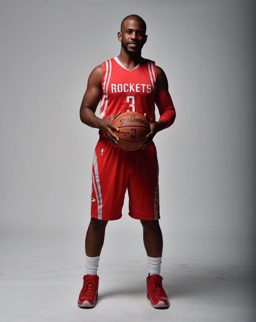 chris paul定妆照上脚air jordan 11 "houston" pe