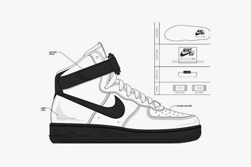 1017 alyx 9sm x nike 全新联名 sf-af1 mid 系列设计