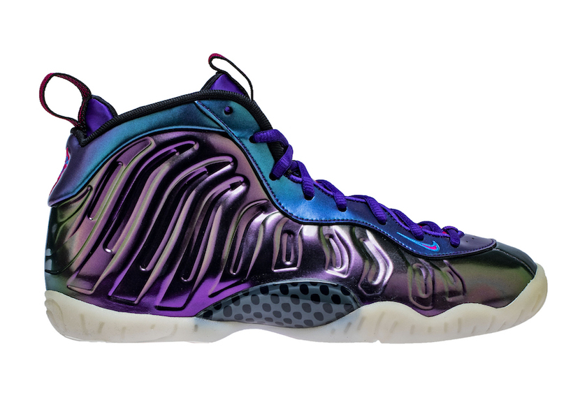 Nike Little Posite One Iridescent Rush Pink Neptune Blue Court Purple 644791-602 Release Date