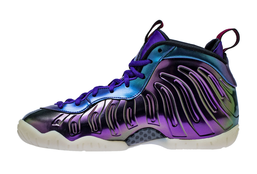 Nike Little Posite One Iridescent Rush Pink Neptune Blue Court Purple 644791-602 Release Date