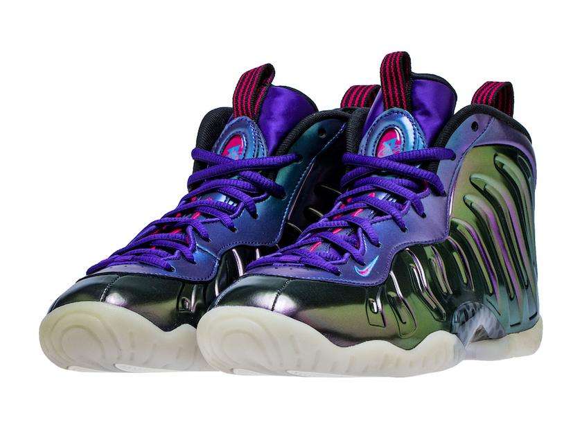 Nike Little Posite One Iridescent Rush Pink Neptune Blue Court Purple 644791-602 Release Date