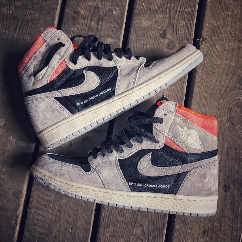 Air Jordan 1 Neutral Grey Hyper Crimson Black 555088-018å叿¥æä»·æ ¼