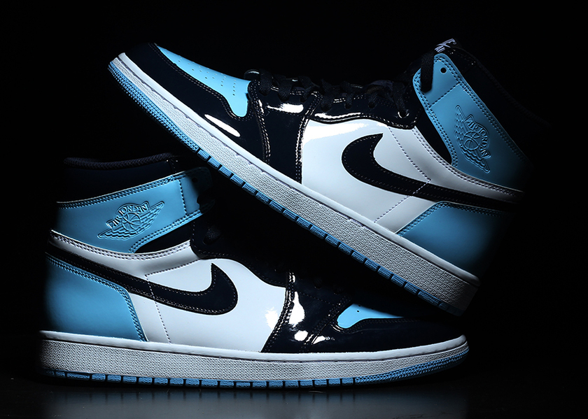 Air Jordan 1 UNC Patent Obsidian Blue Chill CD0461-401åå¸æ¥æ
