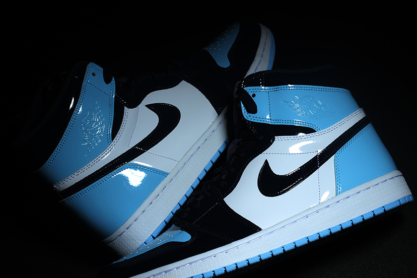 Air Jordan 1 UNC Patent Obsidian Blue Chill CD0461-401åå¸æ¥æ