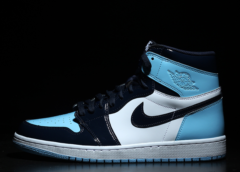 Air Jordan 1 UNC Patent Obsidian Blue Chill CD0461-401åå¸æ¥æ