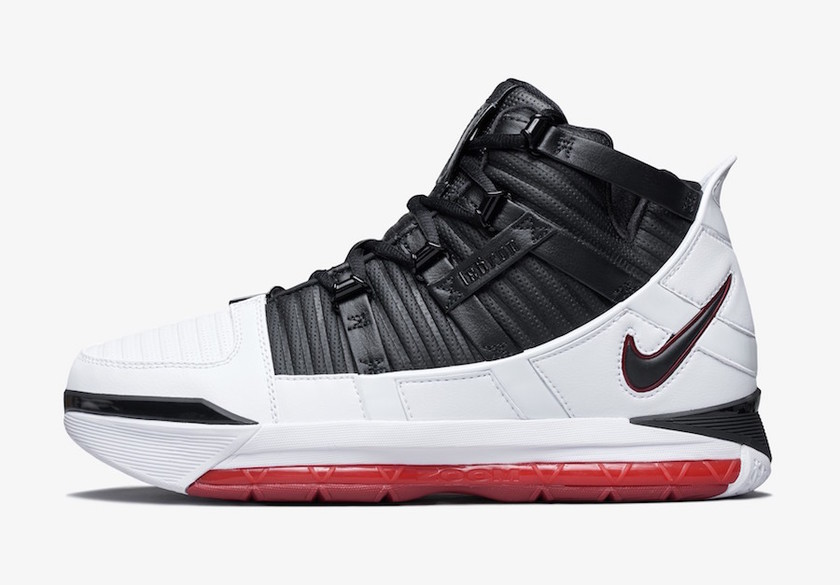 Nike LeBron 3 Home White Black Warsity Crimson AO2434-101åå:registered:æ¥æ