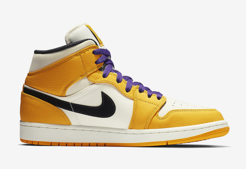 Air Jordan 1 Mid Lakers 852542-700å叿¥æ