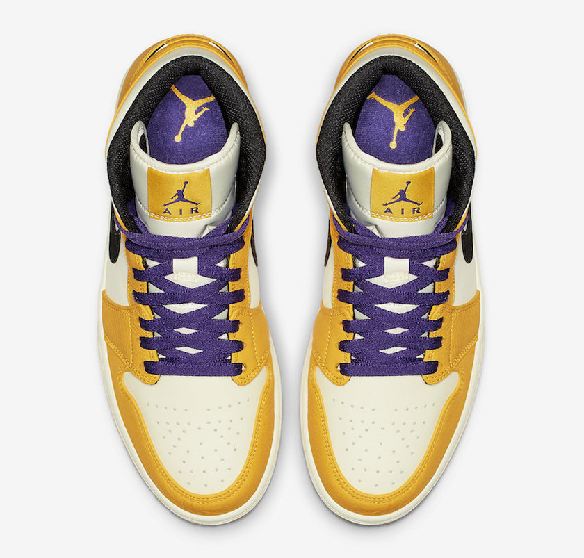 Air Jordan 1 Mid Lakers 852542-700å叿¥æ