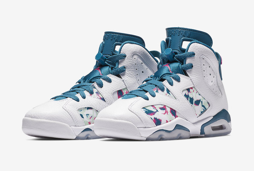 Air Jordan 6 GS Green Abyss Laser Fuchsia 543390-153å叿¥æä»·æ ¼
