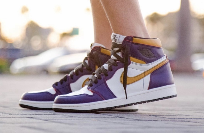 Nike SB Air Jordan 1 Lakers Courtç´«å¸é£å¸å¤§å¦éé»CD6578-507å叿¥æ
