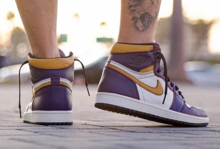 Nike SB Air Jordan 1 Lakers Courtç´«å¸é£å¸å¤§å¦éé»CD6578-507å叿¥æ