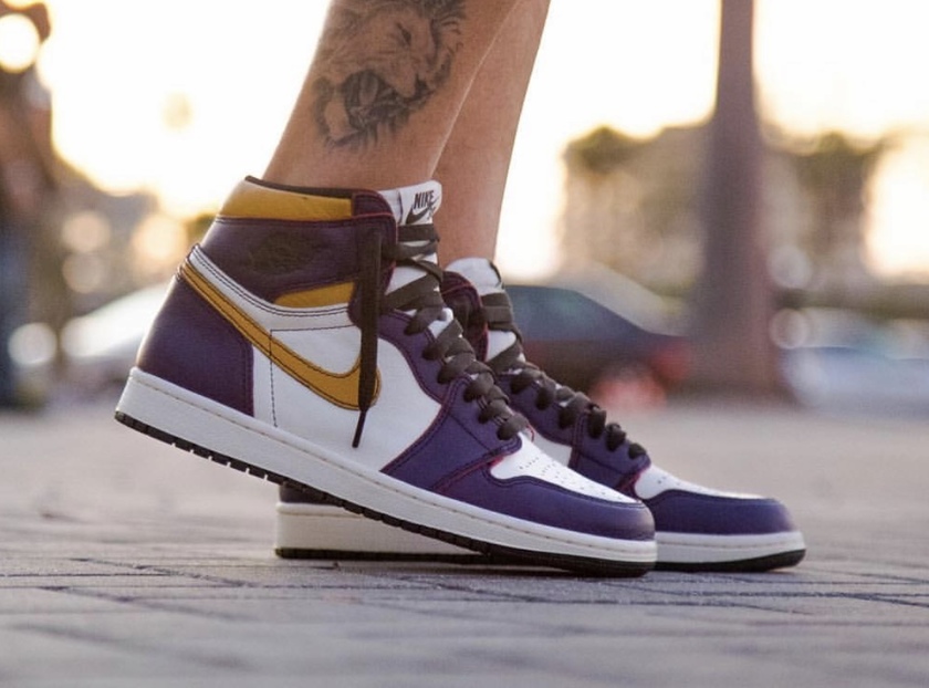 Nike SB Air Jordan 1 Lakers Courtç´«å¸é£å¸å¤§å¦éé»CD6578-507å叿¥æ