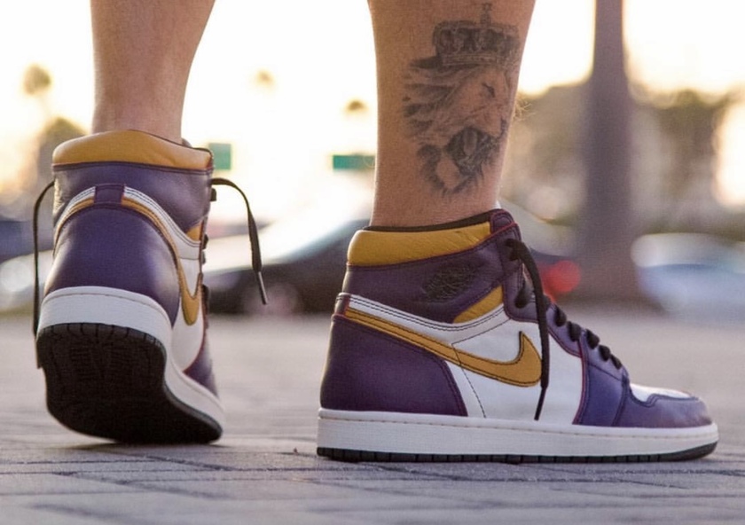 Nike SB Air Jordan 1 Lakers Courtç´«å¸é£å¸å¤§å¦éé»CD6578-507å叿¥æ
