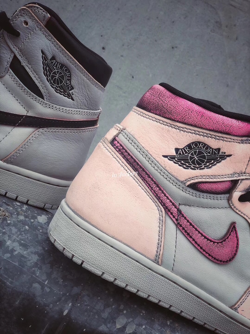 Air Jordan 1 Light Bone Crimson Tint Hyper Pink CD6578-006åå:registered:æ¥æ