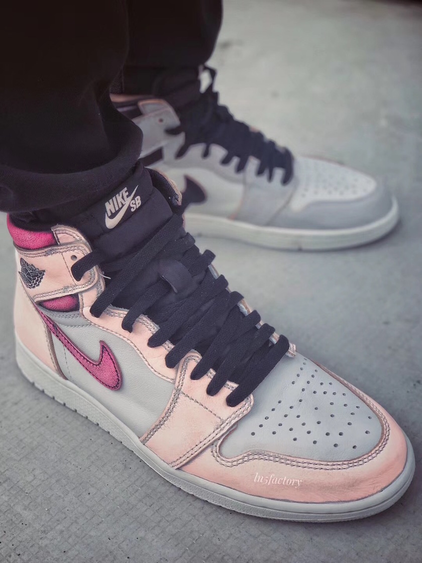 Air Jordan 1 Light Bone Crimson Tint Hyper Pink CD6578-006åå:registered:æ¥æ