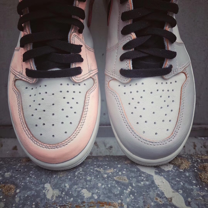 Air Jordan 1 Light Bone Crimson Tint Hyper Pink CD6578-006åå:registered:æ¥æ