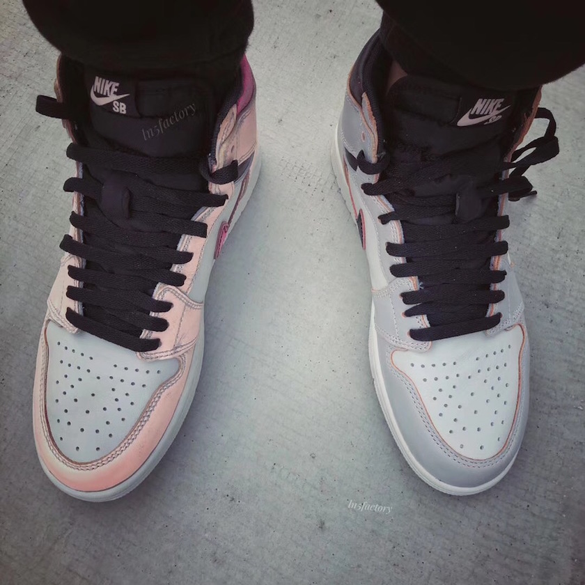 Air Jordan 1 Light Bone Crimson Tint Hyper Pink CD6578-006åå:registered:æ¥æ