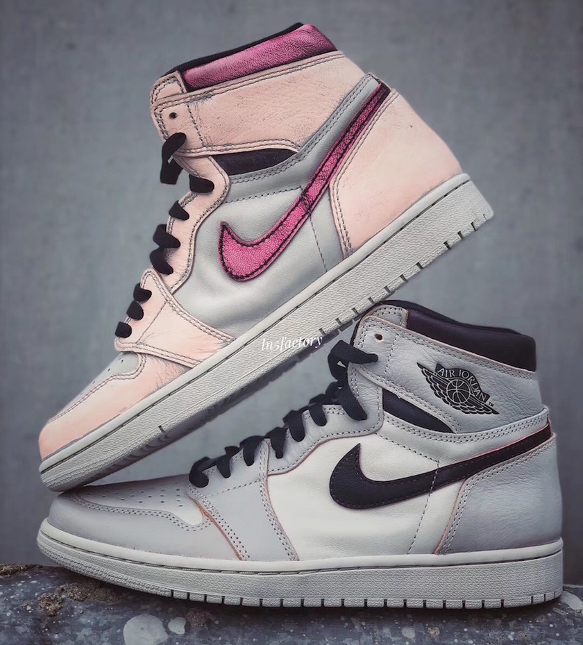 Air Jordan 1 Light Bone Crimson Tint Hyper Pink CD6578-006åå:registered:æ¥æ