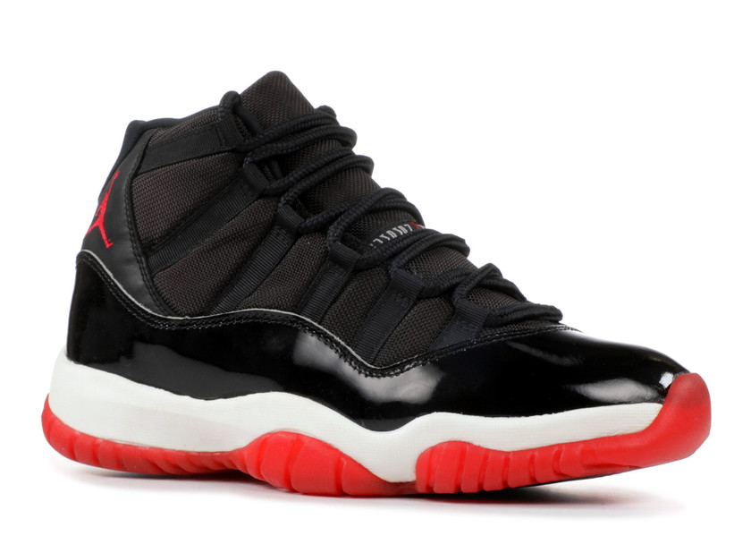 Air Jordan 11 OG Bred 2019é»è²ç½è²æ ¡é红è²