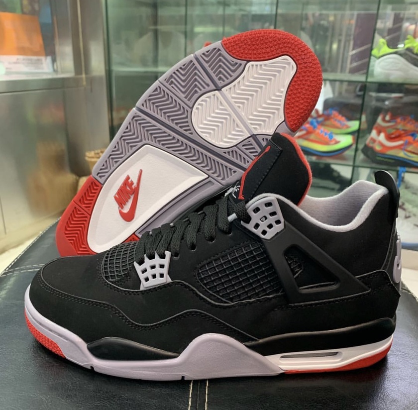 Air Jordan 4 Bred 2019 308497-060åå:registered:æ¥æ