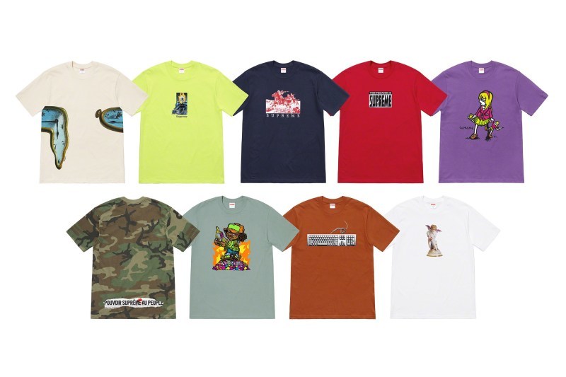 Supreme 2019 æ¥å¤ææ° T-Shirt ç³»åç¼ä½